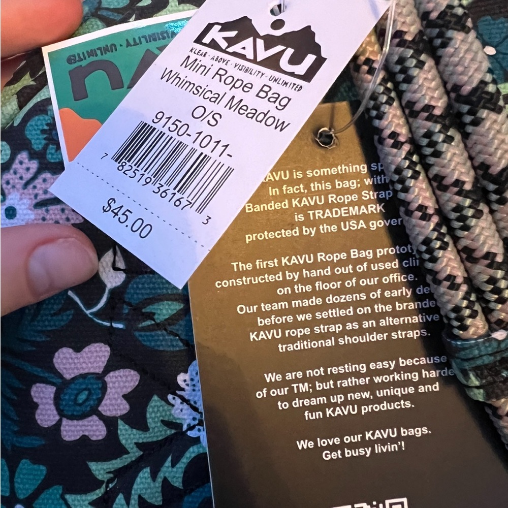Kavu Rope Sling Bag Floral Print Crossbody Bag - Picture 5 of 5